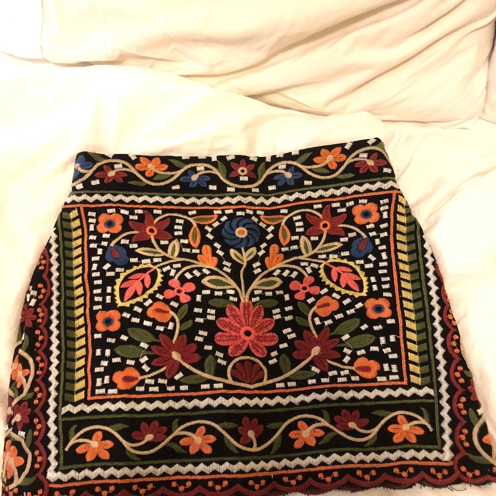 Multicolor Stitched Skirt